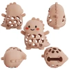 Amazon new manhattan bola de silicona morder juguete mano agarrar bola pequeño dinosaurio moler diente de goma juguete para bebés Item Picture